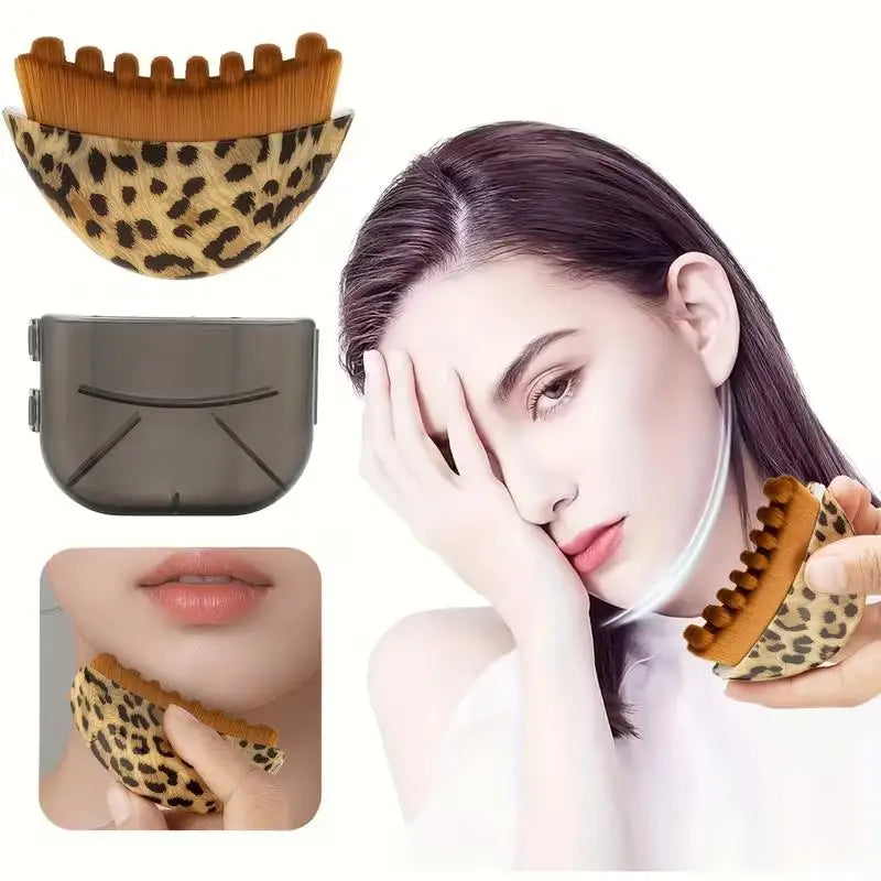 1pcs Manual Lymphatic Face Cleansing Brush – Ergonomic Dry for Chin, Jawline & Facial Sculpting Zpaxo