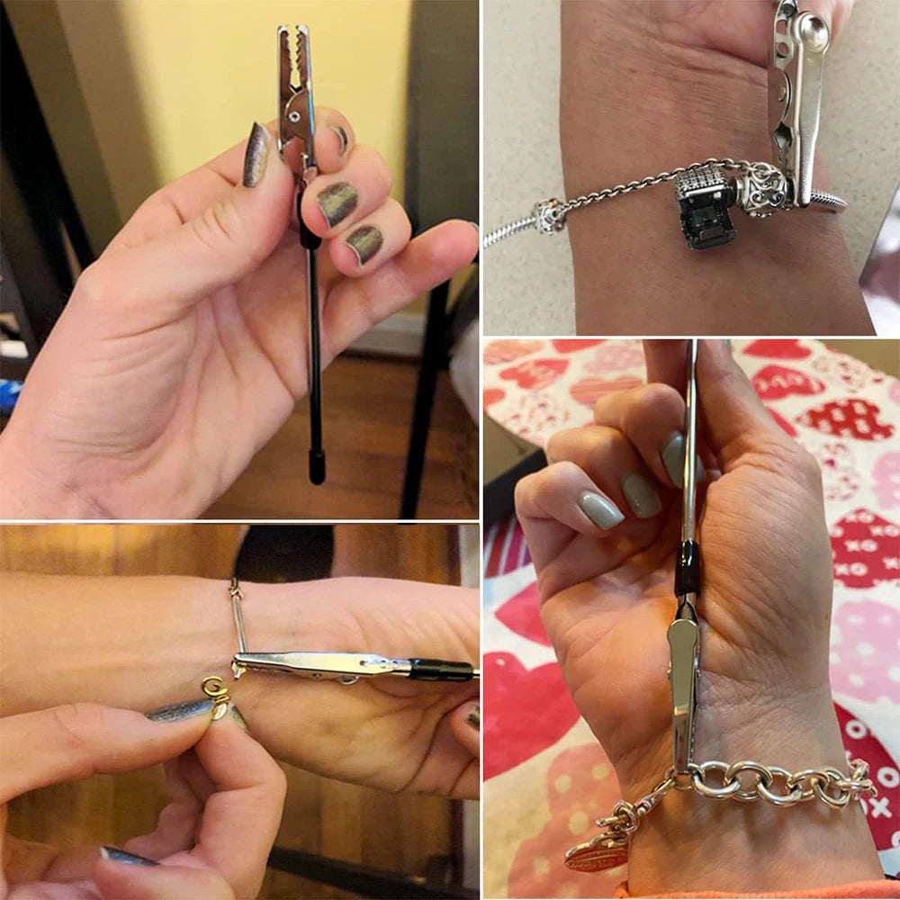 Bracelet Helper Tool Jewelry Clasp Helper Fastener Metal Necklace Bracelet Helper Hand Hooking Equipment Zpaxo