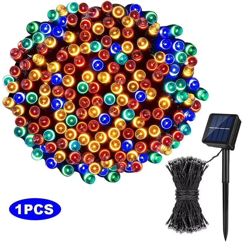 Outdoor 12M LED Solar 100 Christmas Lights Waterproof Party Fairy Zpaxo Multicolor