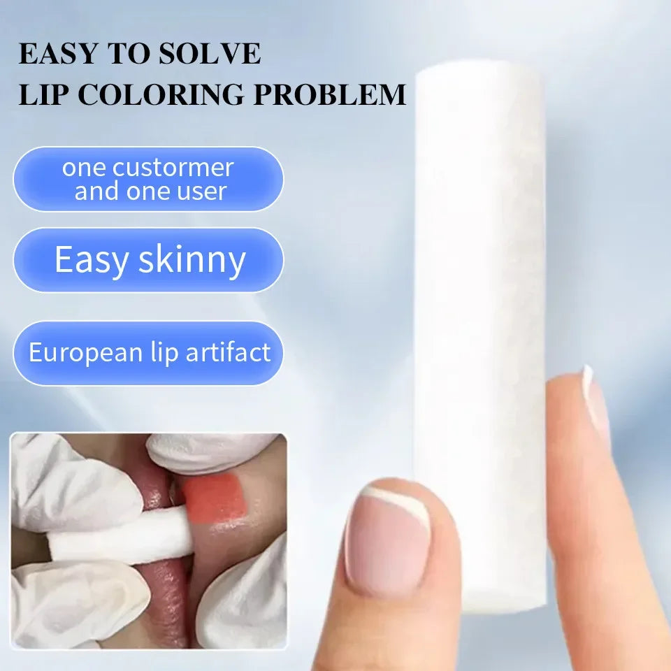 100PCS/box Disposable Lip Tattoo Skin Stretching Cotton Stick With Box Semi-Permanent Makeup Lip Embroidery Blush Recovery Tools Zpaxo