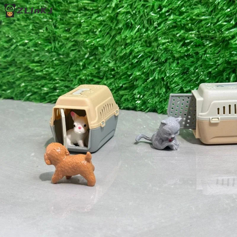 2 Realistic Mini Dog Cat Cage Door Miniature Dollhouse Pet House Doll Zpaxo