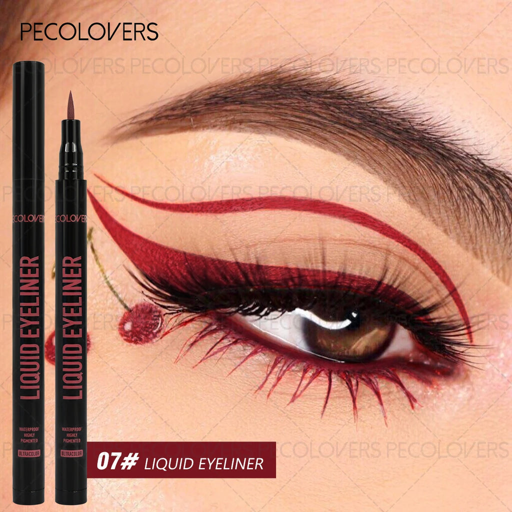 1PC Waterproof Matte Liquid Eyeliner - Smooth Finish, in Bright Colors Like Blue, Red, for A Bold, Smoky Eye Look Zpaxo 07