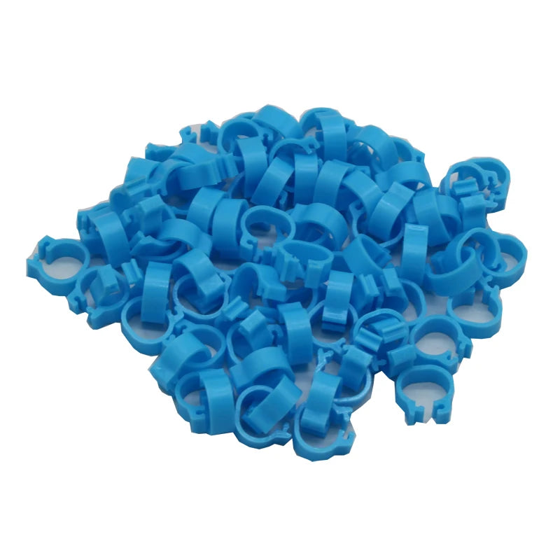 Pigeon Leg Poultry Dove Bird Chicks Duck Parrot Clip Rings Band Foot Zpaxo SKY BLUE