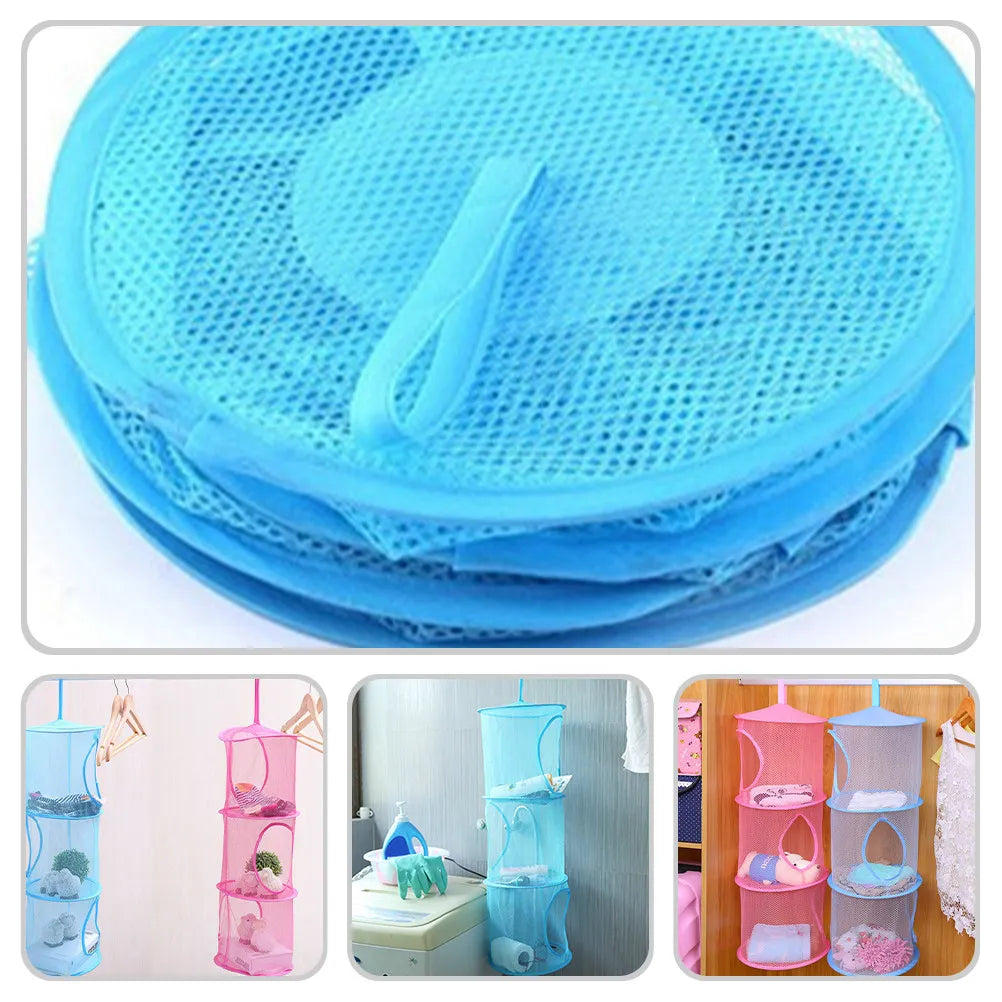 Hanging Storage Bag Mesh Multi-layer Organizer Large Capacity