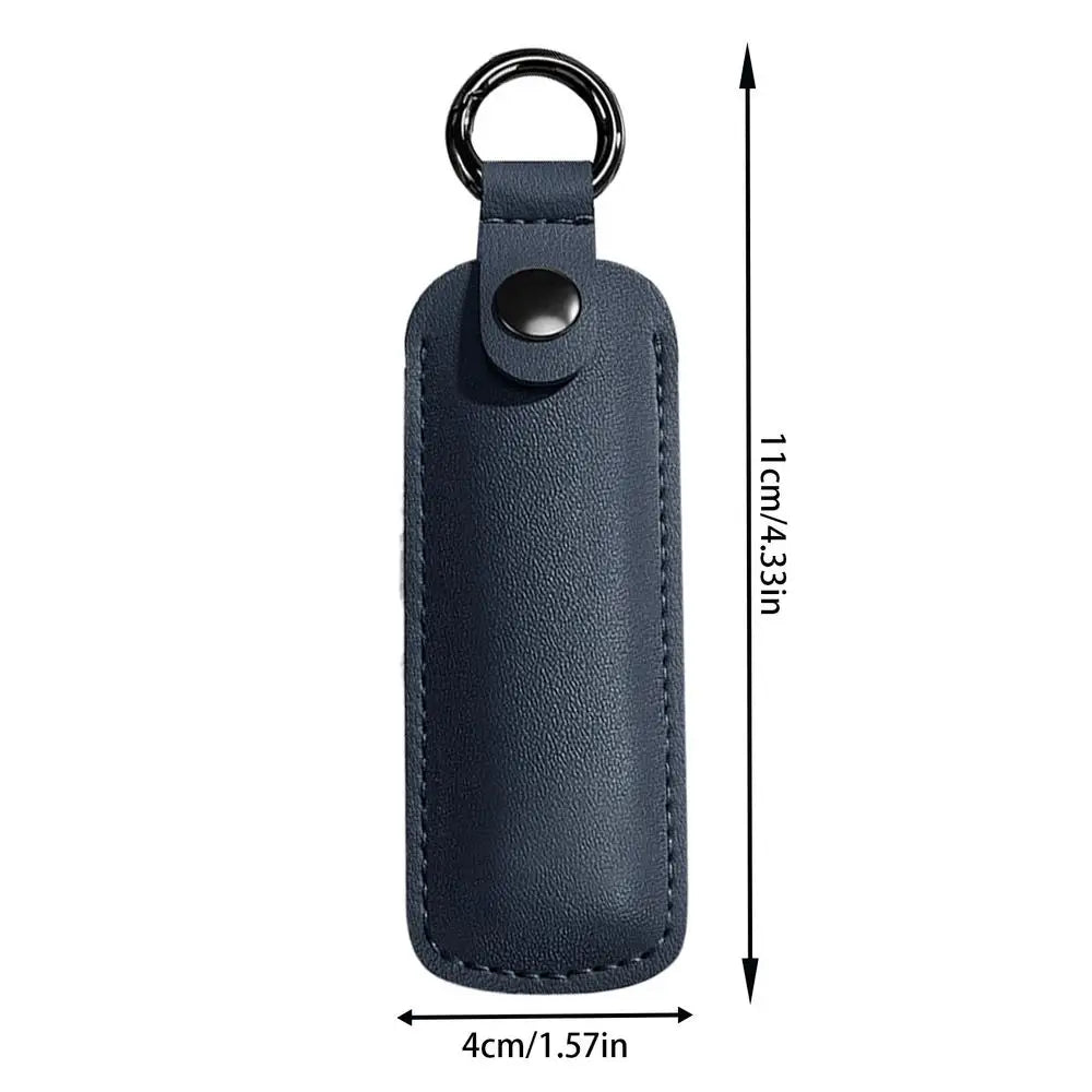 PU Leather U Disk Pouch Protective Cover Anti Lost Flash Drive Case