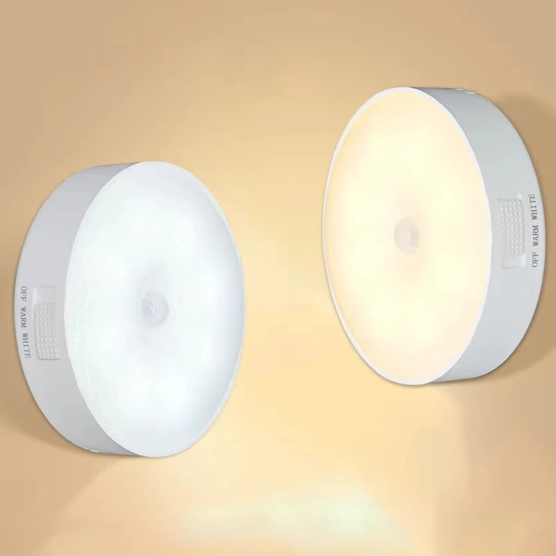 LED Motion Sensor Night Light USB Rechargeable 3-Pack