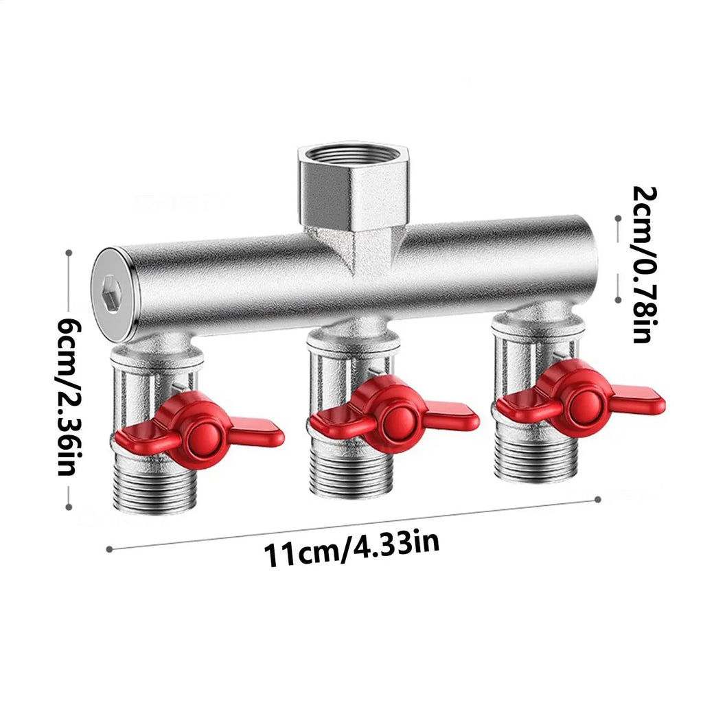 Water Hose Splitter Large Metal Heavy Duty Hose Adapter Water Garden Faucet Splitter 3 Way for Lawn Watering Outdoor Cleaning Zpaxo