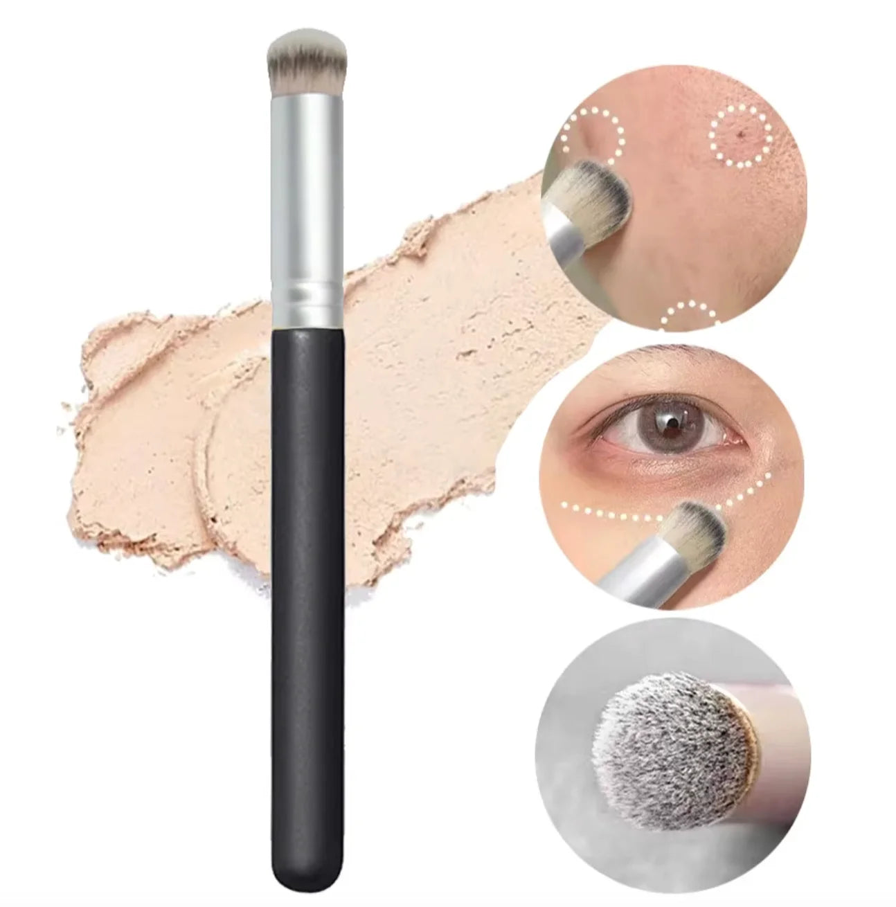 Foundation Concealer Brush Premium Contour Blusher Brushes Flawless Under Eye Dense Face Makeup Brush For Blending Zpaxo