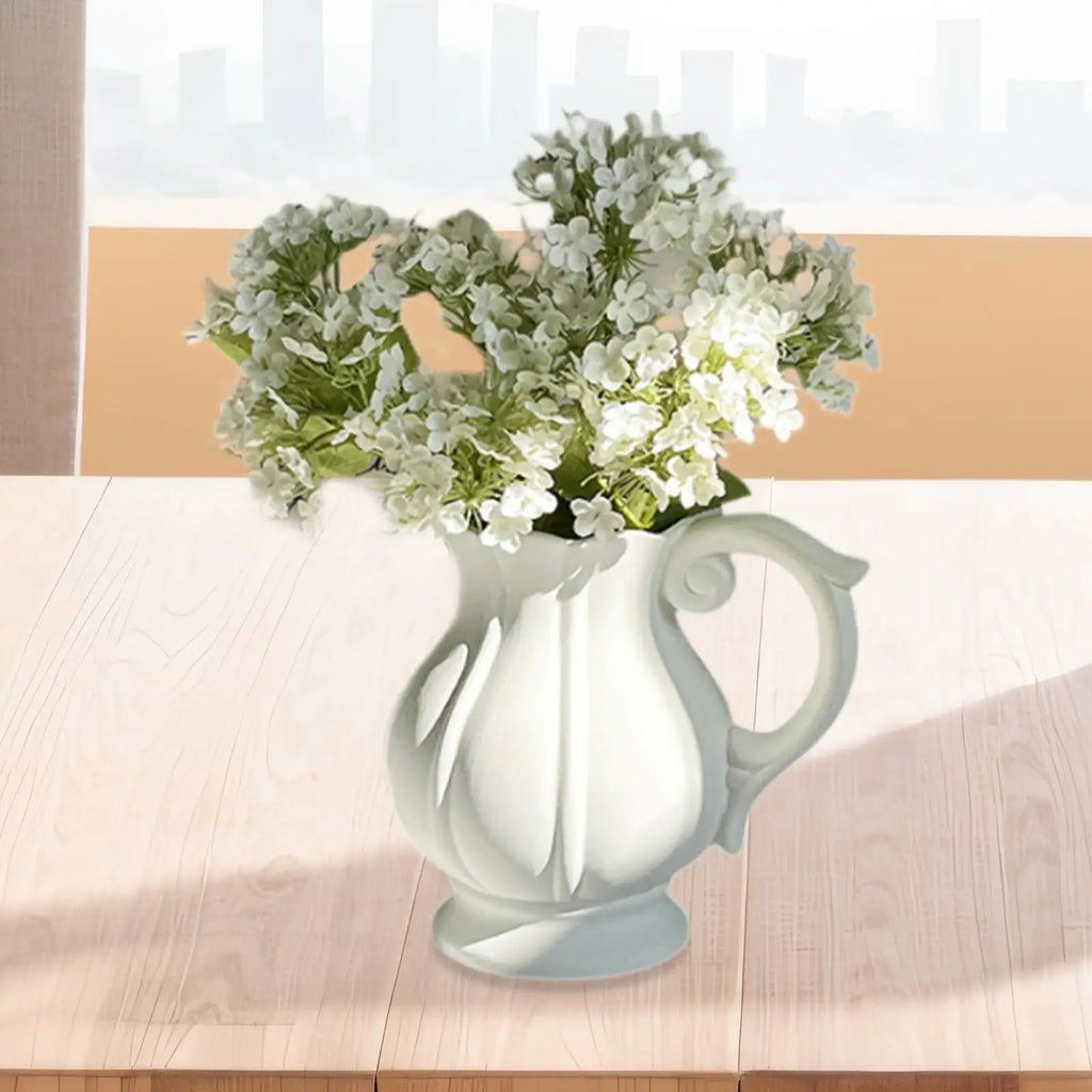 Flower Vase Art Vase Birthday Gifts Wedding Centerpieces Nordic with Handle Zpaxo