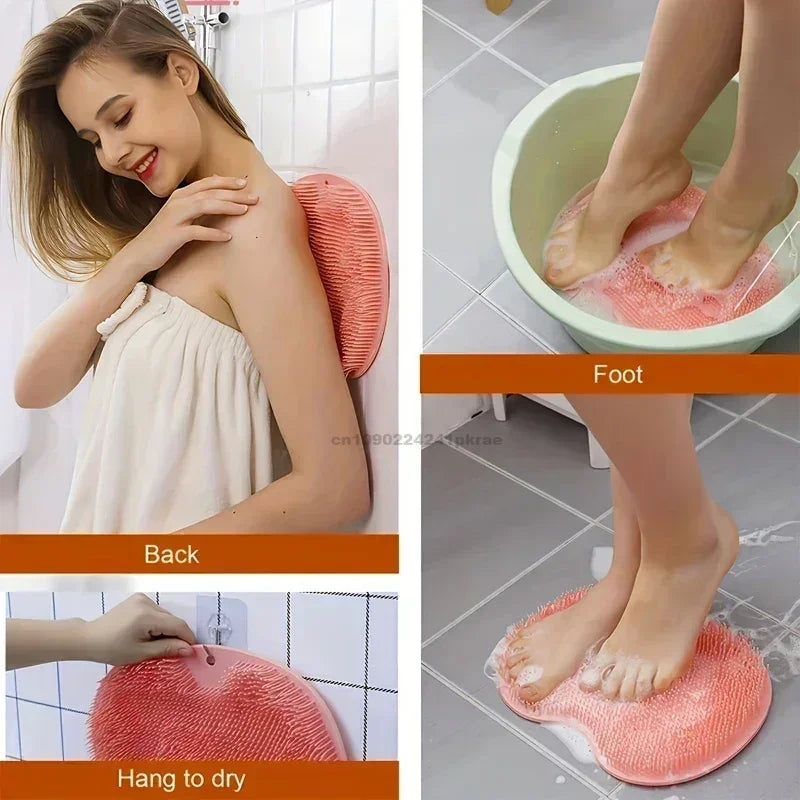 1pcs Lazy Back Rub Artifact Wall Rub Mud Bath Brush Rub Artifact Back Dont Ask for Help Bath Towel Painless Rub Foot Pad Zpaxo