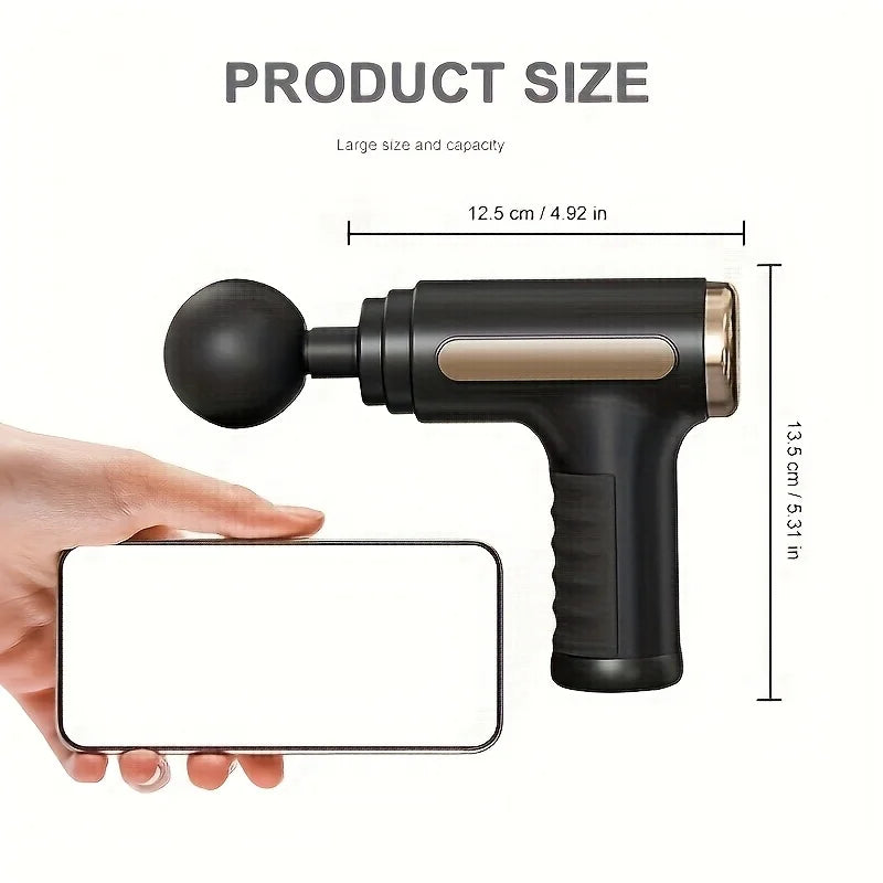 Massage Gun Deep Tissue/Handheld Electric/USB Rech//Travel Home Use/Body Muscles Fitness Zpaxo
