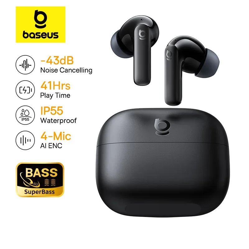 Baseus Bass EP10 BP1 NC 43dB Noise Cancelling ANC True Wireless