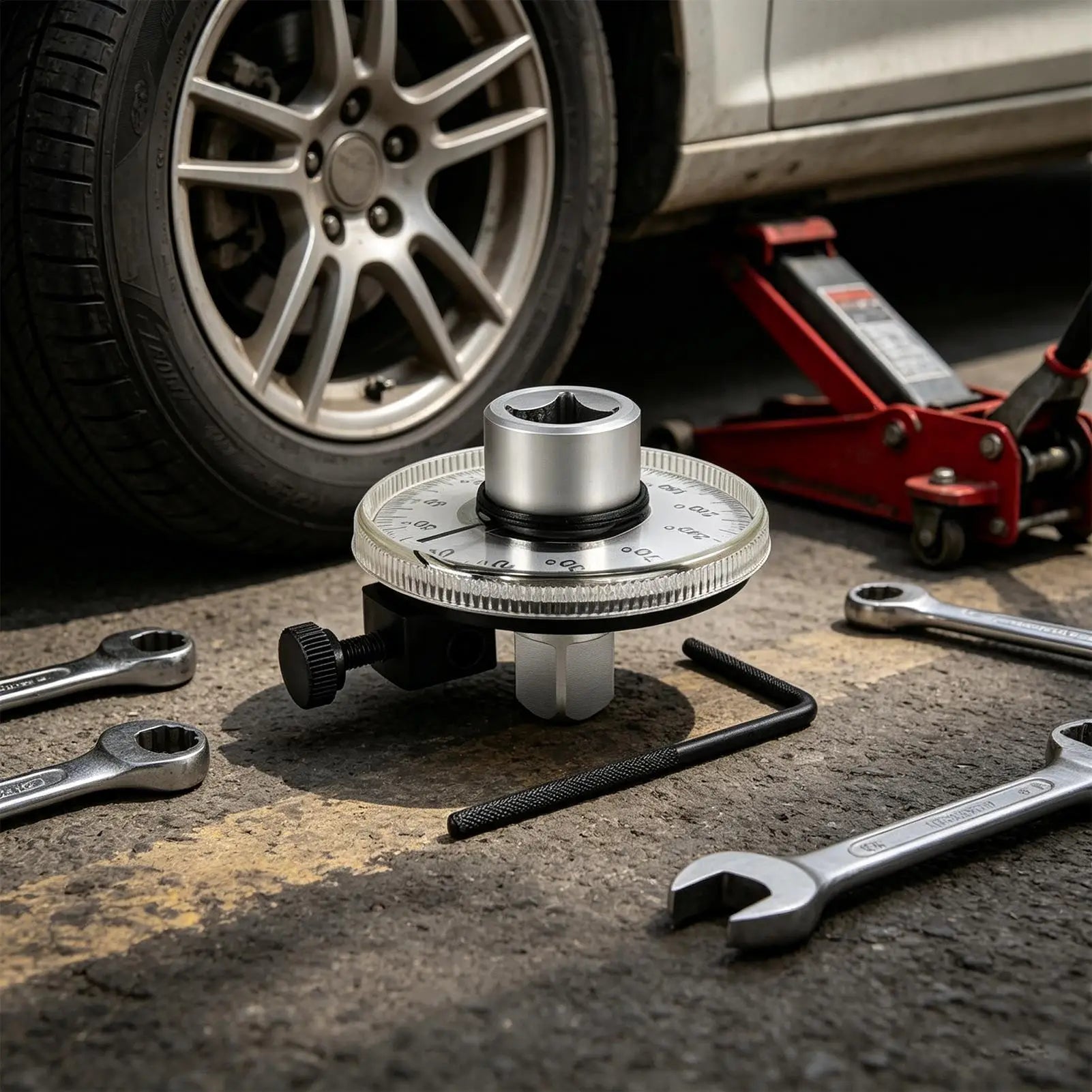 Torque Wrench Torquemeter Dial Hand Tool Auto Service Equipment Garage Calibrated In Degrees Automotive Tools Car Repairing Zpaxo