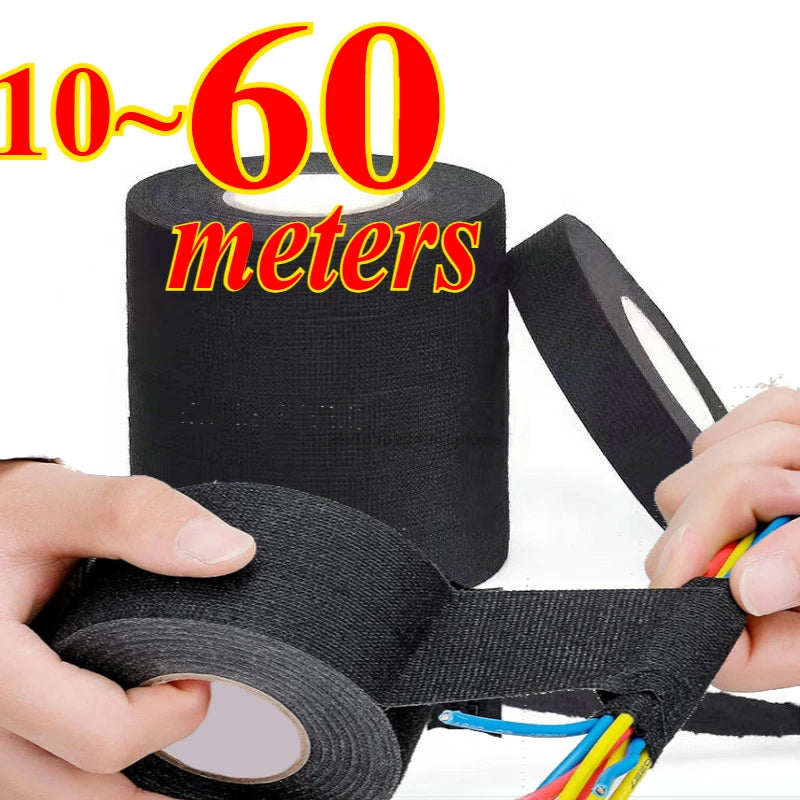 9/15/19/25/mm Electrical Insulation Heat-resistant Wiring Harness Tape PET Bundle Flame Retardant Tape Zpaxo