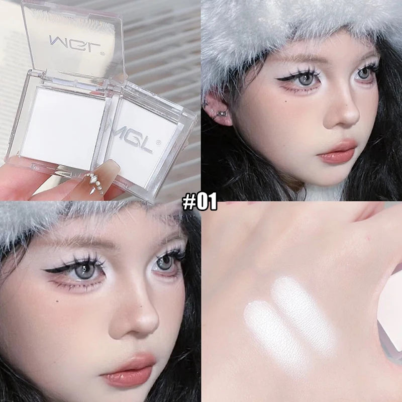 Matte Warm White Monochrome Eyeshadow Palette Long-lasting Natural Zpaxo 01
