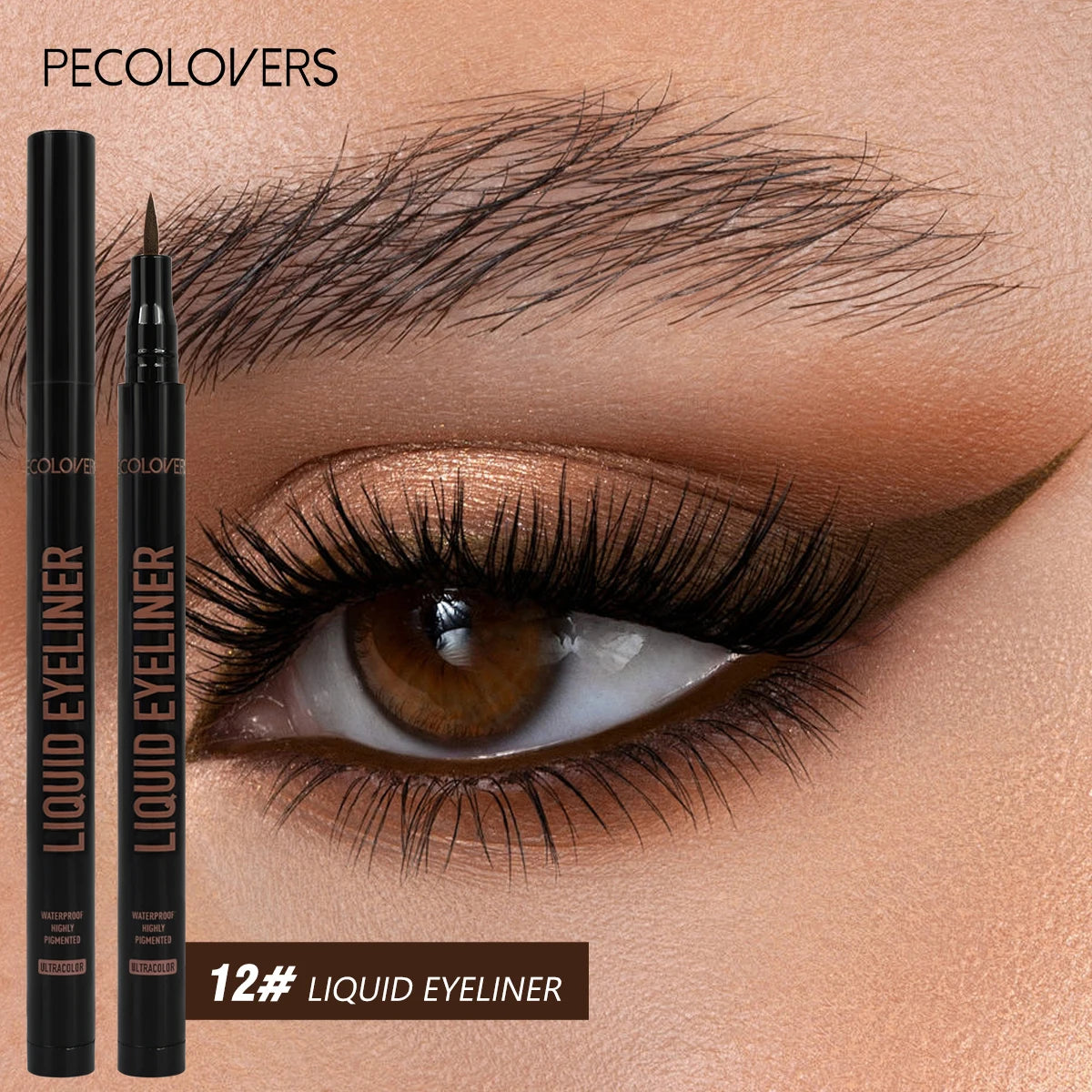 1PC Rich Colors, Smooth Finish, Waterproof Blue, Green, Purple, Eyeliner Pen, Create The Perfect Christmas Halloween Makeup Look Zpaxo 12