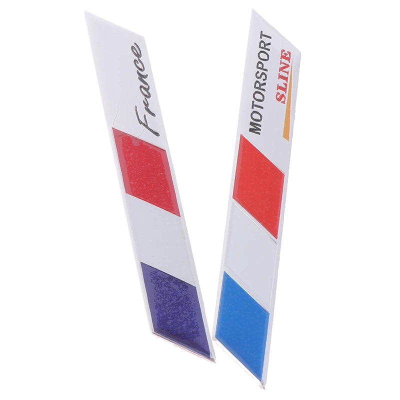 French Flag Alloy Emblem Badge Sticker – Car & Motorcycle Decor
