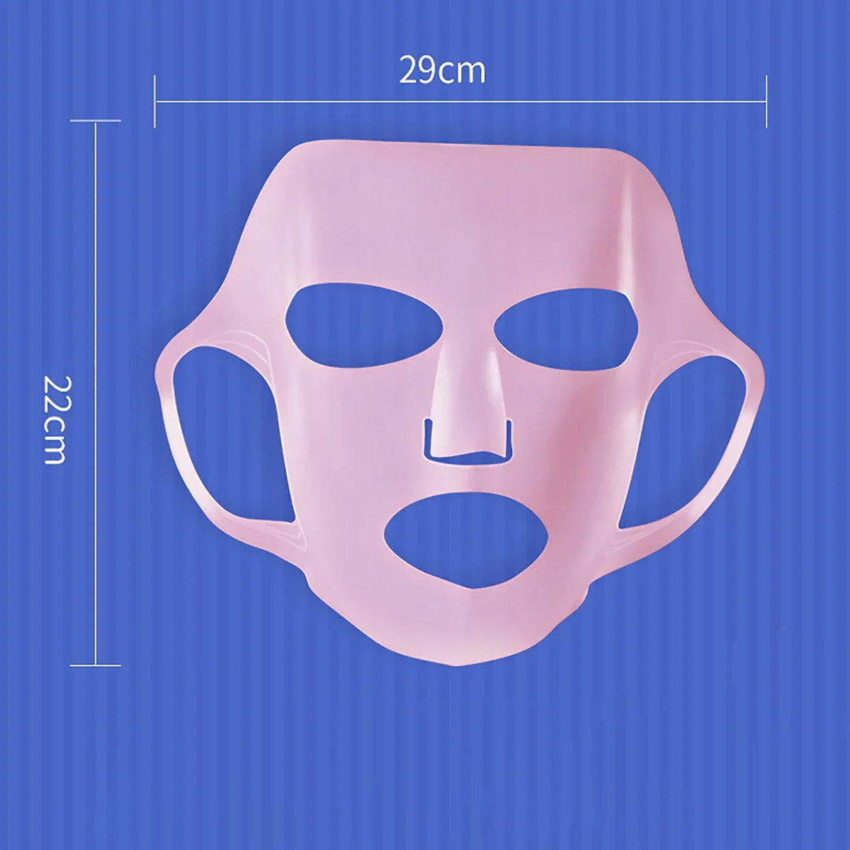 3D Silicone Mask Face Women Skin Care Tool Hanging Ear Gel Sheet Zpaxo Pink-L