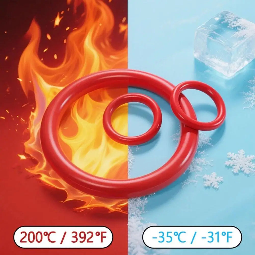 351pc Silicone O-Ring Set 10 Sizes – Oil & Heat Resistant Seals O-Ring Seal Kit Zpaxo