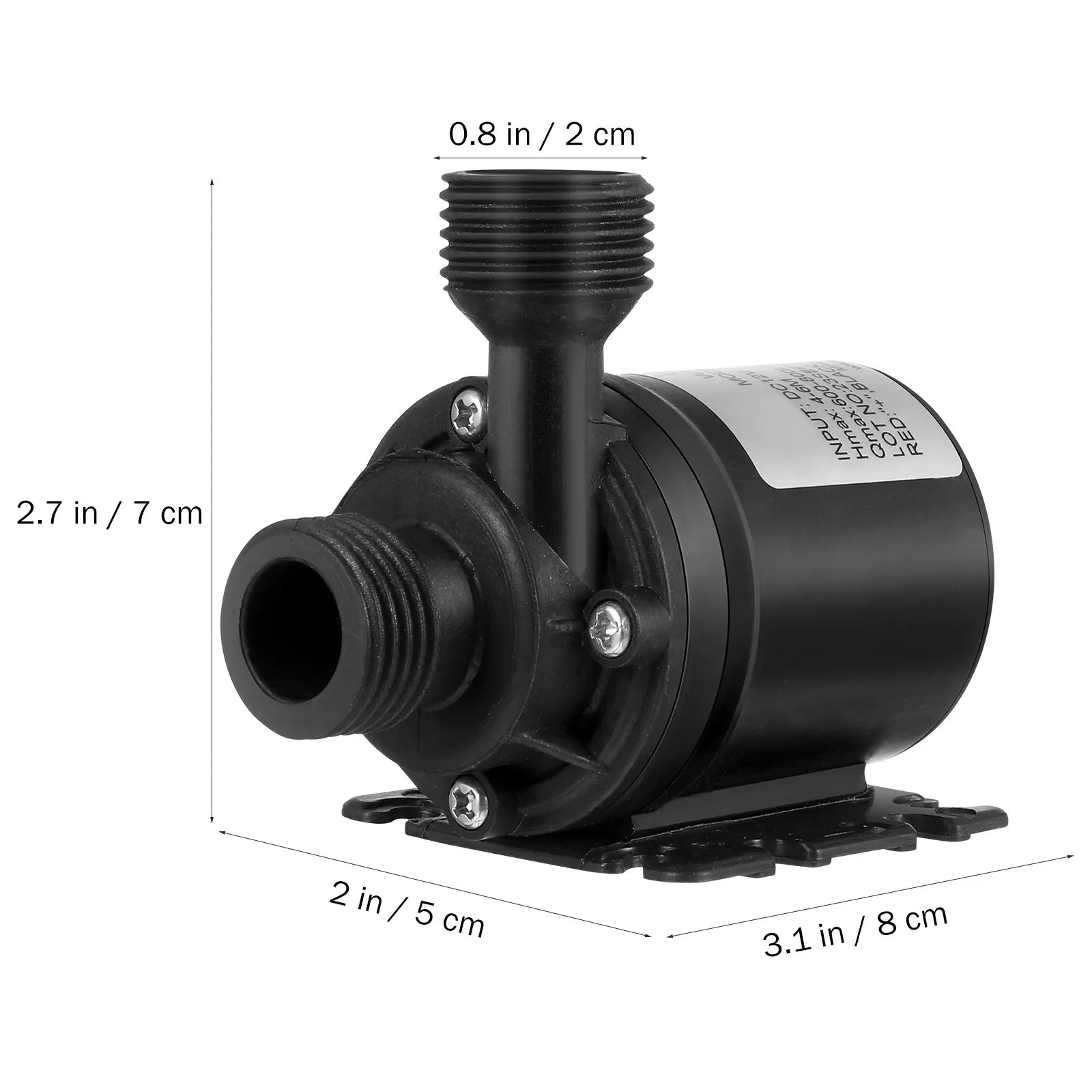 Dc 12V Brushless Submersible Water Pump H 5M Max Lift Temperature