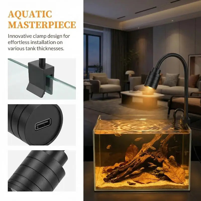 1Pcs 3W South American Aquarium Spotlight Zoomable LED Fish Tank Lamp Zpaxo