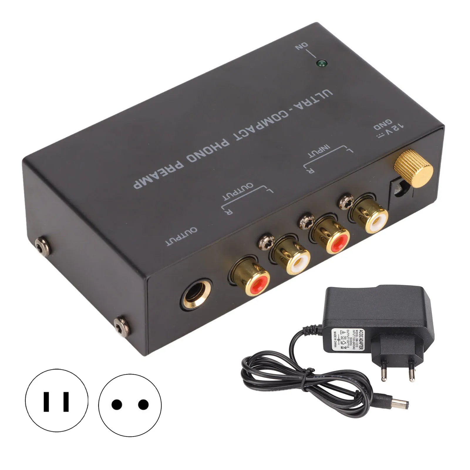 PP400 Phono Turntable Preamp Stereo Input Output Record Player