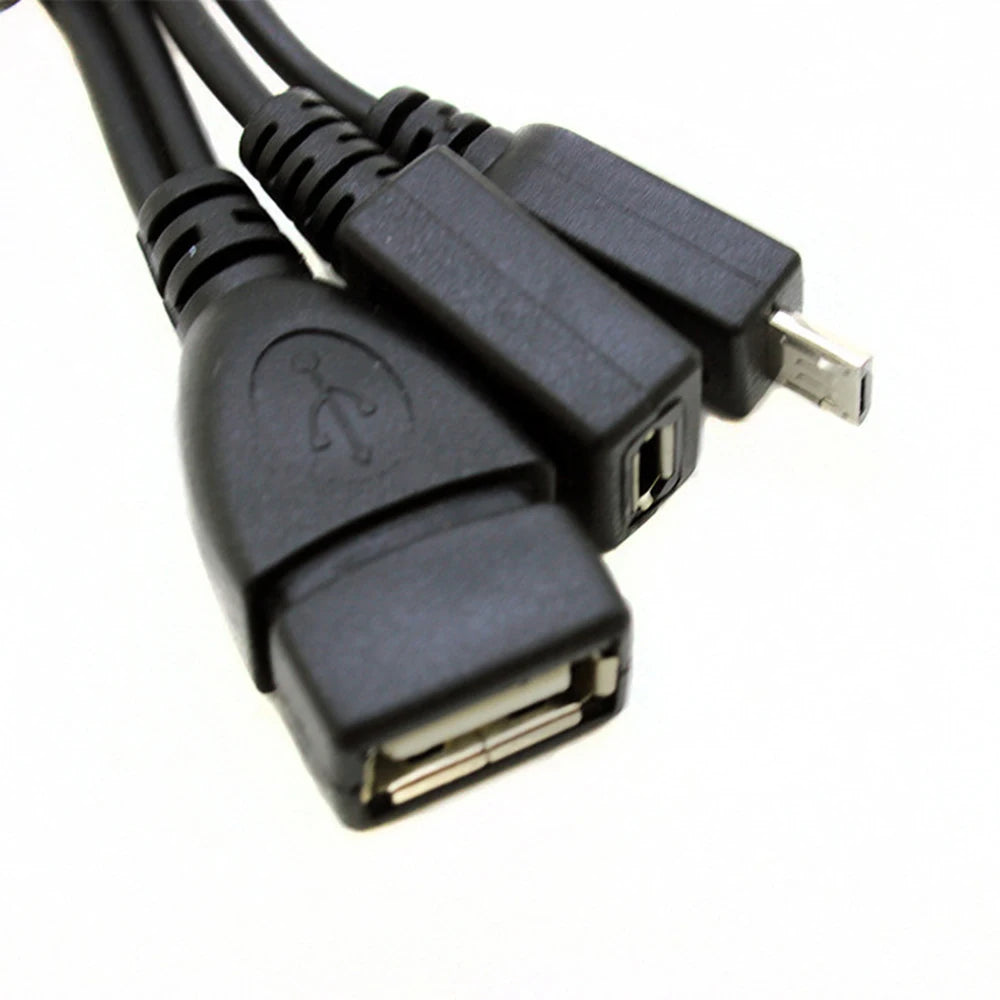 2 in 1 Micro USB to USB 2.0 OTG Adapter Cable with Micro USB Power for amazon TV Tablet PC Smartphone Zpaxo