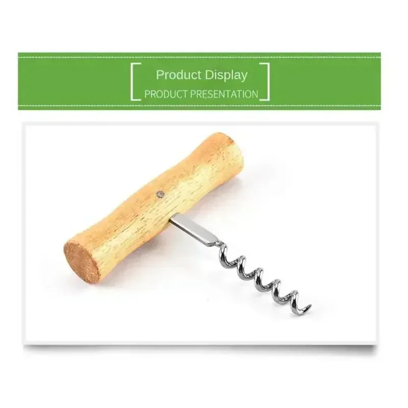 Cute Wine Opener with Wooden Handle Stainless Steel Corkscrew Wine Bottle Opener Easy Novelty Fun Wine Wing Wood Tools LYI Zpaxo