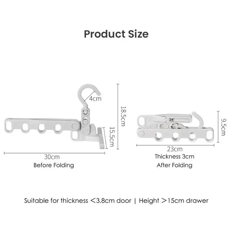 Portable Foldable Travel Hanger Folding Clothes Drying Rack Hangers