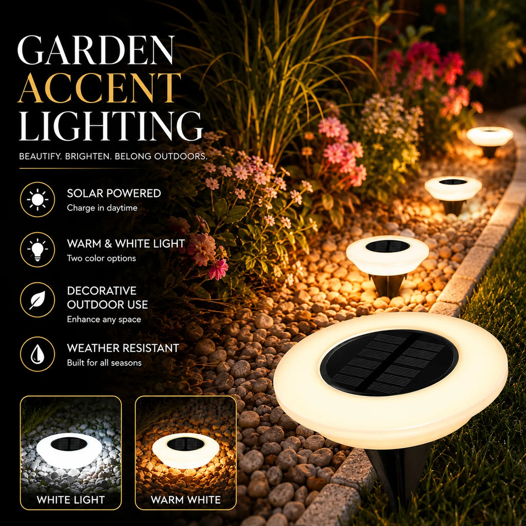 1/2Pack Solar Ground Lights,14LED Waterproof Outdoor Landscape Light, LED Lawn Lamp, for Garden Pathway Yard Deck Camping Decor Zpaxo