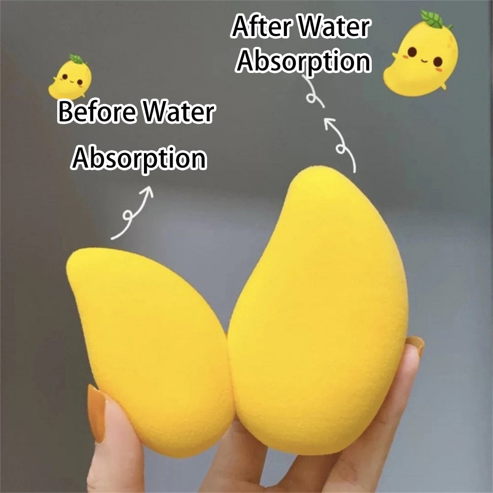 Mango Shape Soft Makeup Sponge Blender Face Beauty Cosmetic Fruit Powder Puff Expanding Water-Activated Blender Make Up Tools Zpaxo