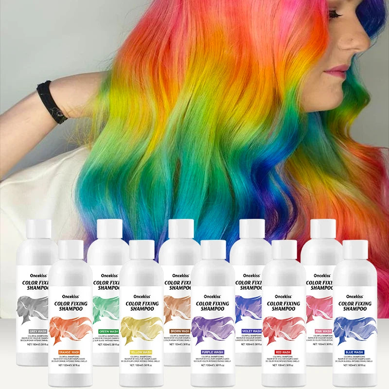 Hair Dye Shampoo,Colorful Color correction & Color fixing Shampoo,Unisex-Adult,Cleaning Nourishing Roots for Daily & Cosplay Use Zpaxo