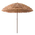 63inch Thatched Garden Umbrella with Tripod Base Beach Umbrella Outdoor Tiki Patio Umbrella for Garden, Lawn, Deck, Backyar Zpaxo army green