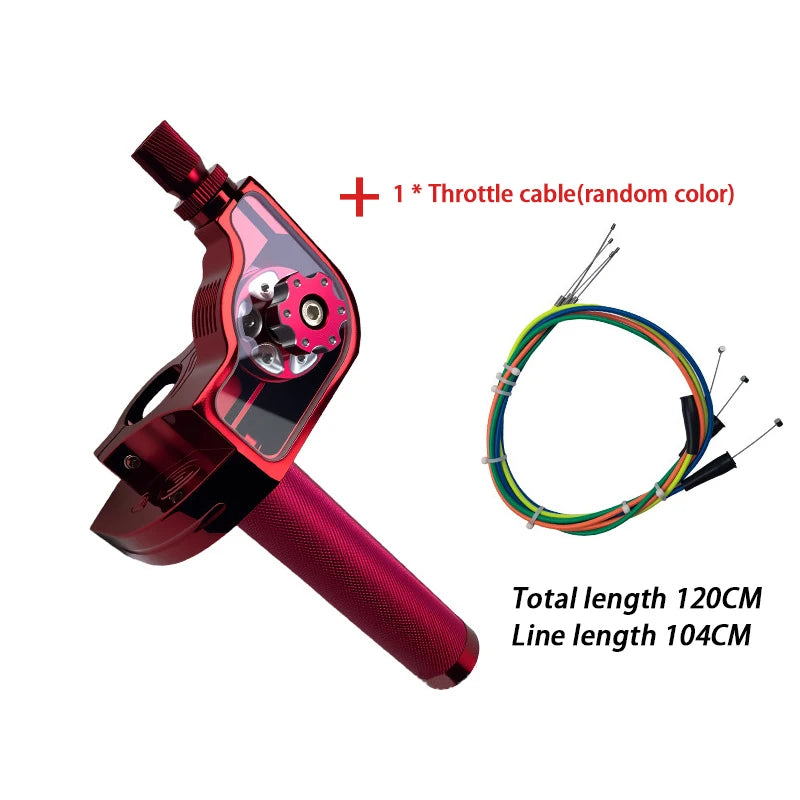 Universal CNC Aluminum Accelerator Throttle Twist Grips Handlebars Zpaxo Red