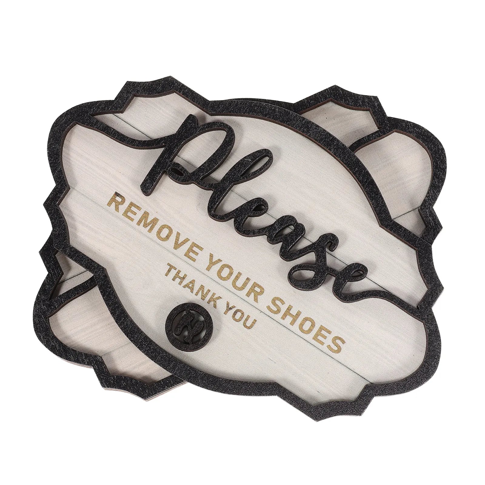 Rustic Shoes Off Sign Wooden Plaque Front Door Decor Please Remove