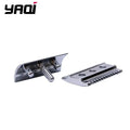 2026 YAQI Razor Head "The FLIPSIDE by YAQI" A Dual Comb Dual Aggression Level Mens Razor Head In Chrome Zpaxo SRH040-C