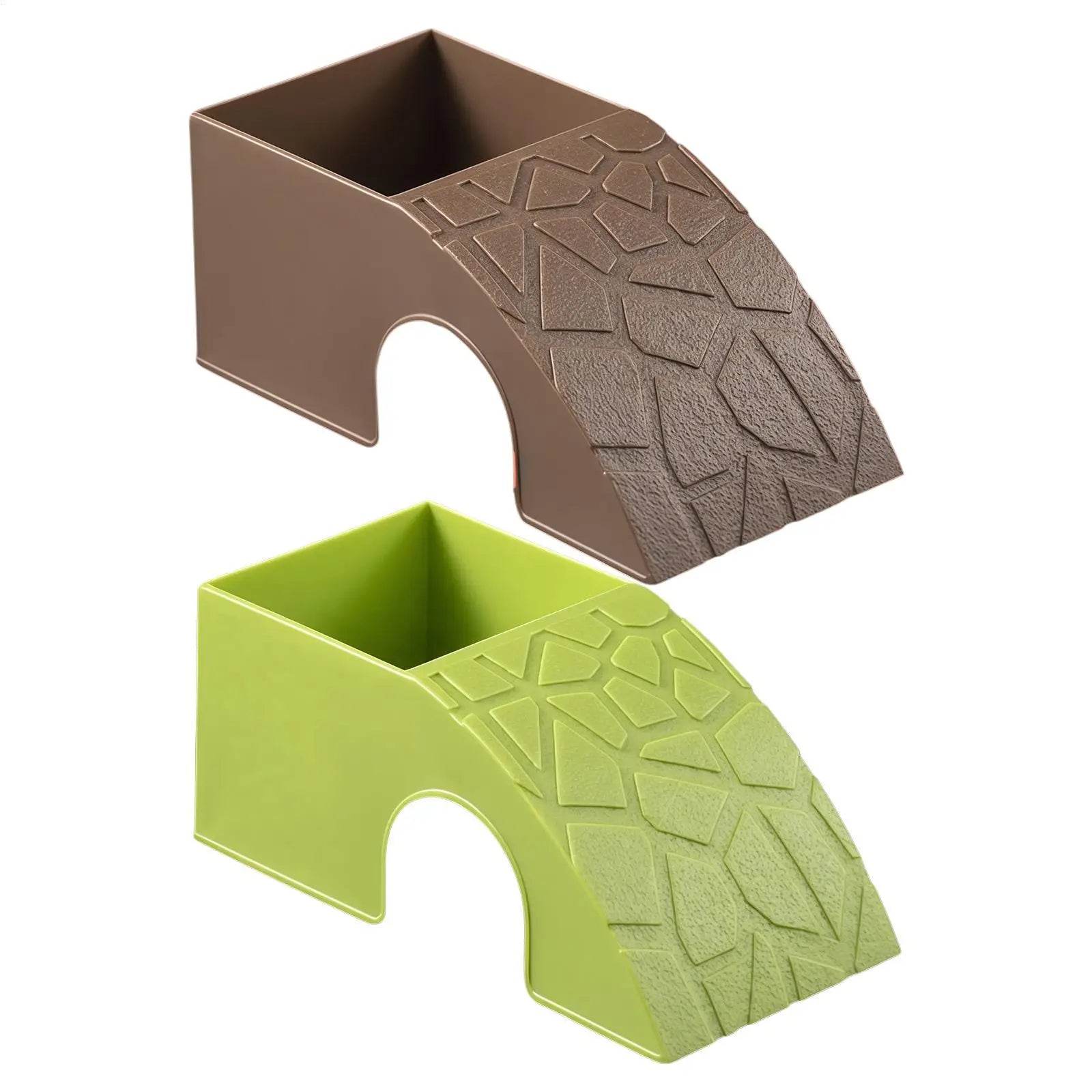Reptile Cave Hide & Feeder – Gecko, Turtle & Aquarium Hideout Reptile Cave Hideout Zpaxo