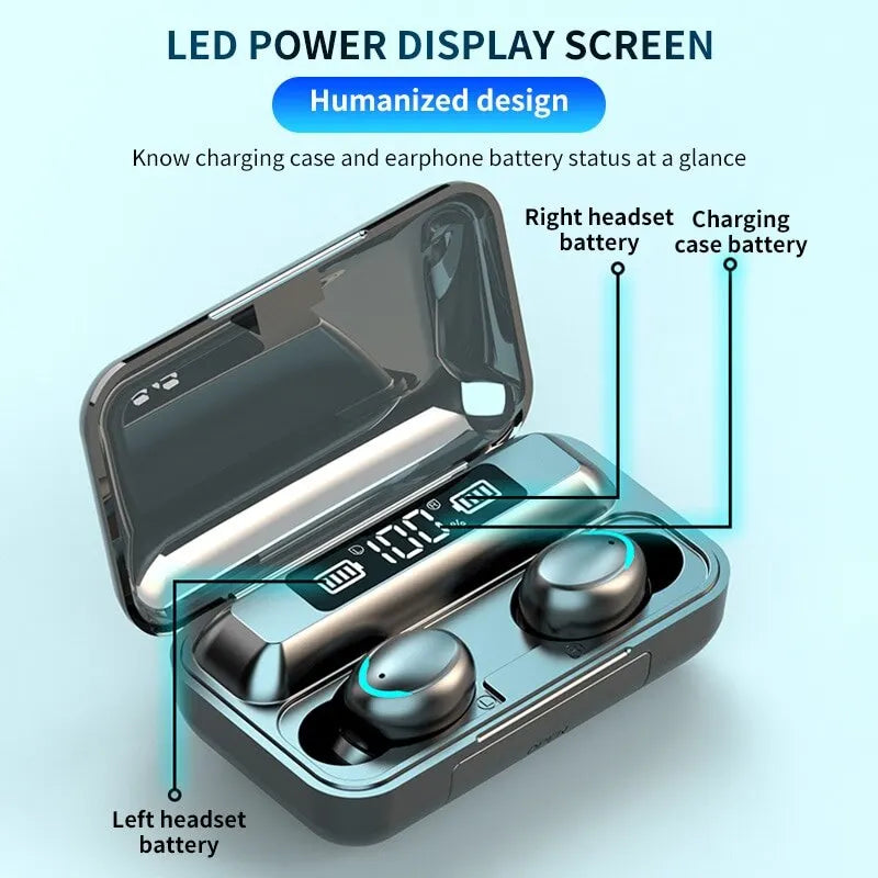 TWS Wireless Bluetooth 5.0 Earphones LED Display Sports Headset Waterproof Noise Reduction Bluetooth Headphone For iPhone Xiaomi Zpaxo