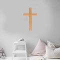 Wooden Wall Cross Decor Medium Round Edges Smooth Surface Safe