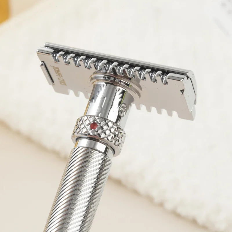 Yaqi Final Cut OC Adjustable Safety Razor – Chrome | 6 Settings Adjustable Safety Razor Zpaxo