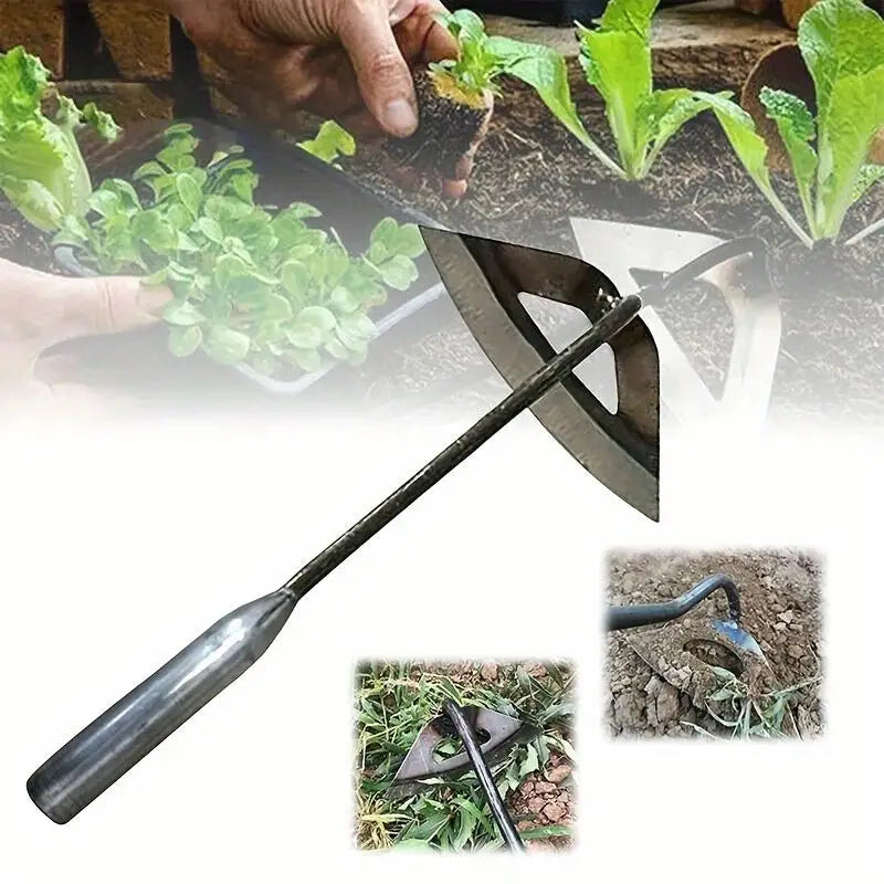Carbon Steel Garden Hoe Heavy Duty Sharp Blade Anti-slip Durable Zpaxo