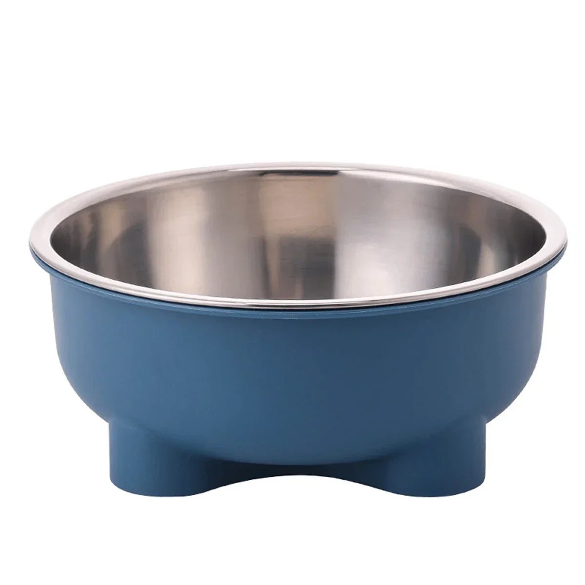 A Stainless Steel Pet Dog Bowl Anti Slip Four-Legged Solid Color Dog Bowl and Cat Bowl Easy To Clean for Indoor and Outdoor Use Zpaxo Blue