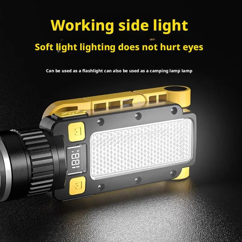 ESMARTER Rechargeable Magnetic Work Flashlight – UV & LED