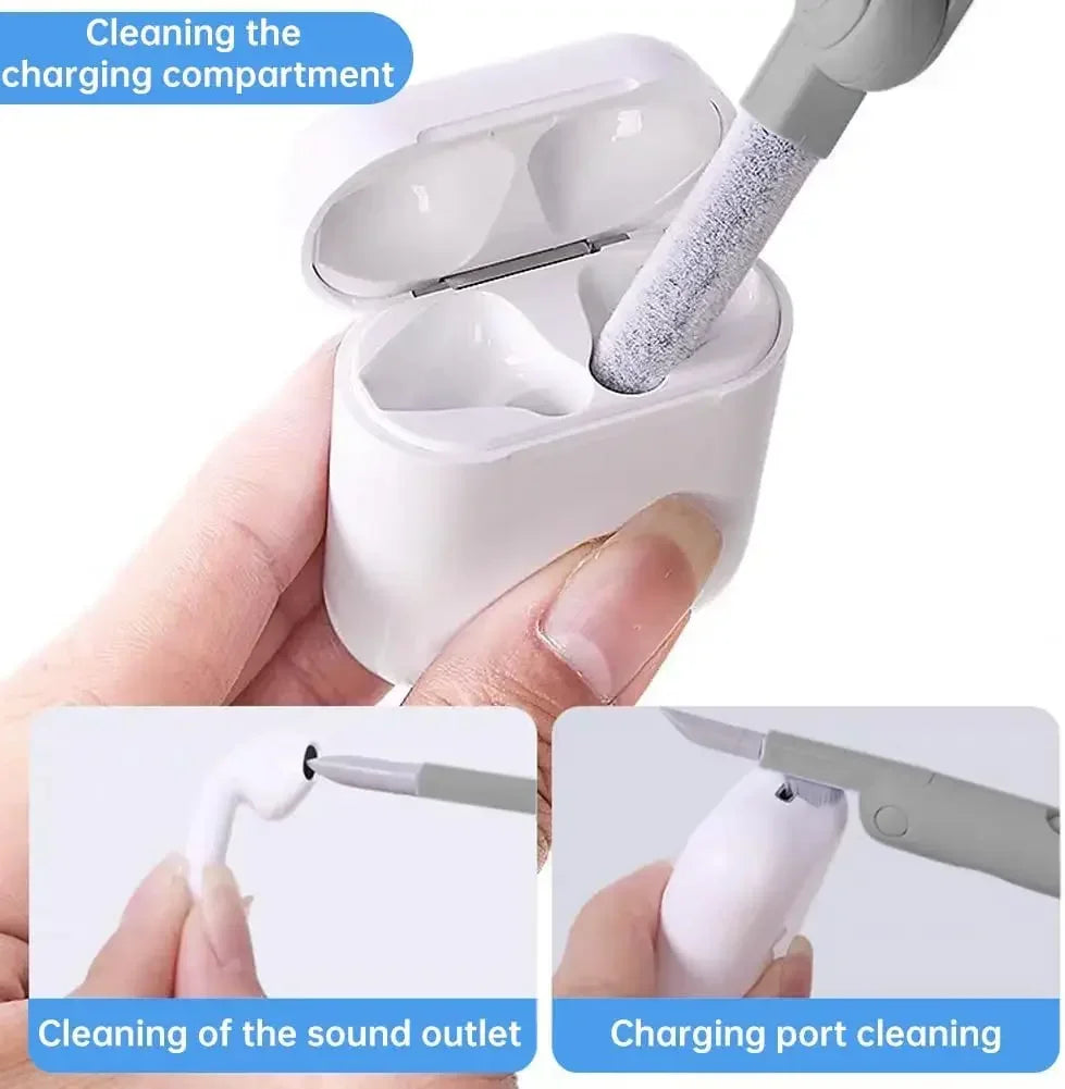 Keyboard Cleaning Kit 7-in-1 Laptops Cleaner with Keycap Puller, Multifunctional Keyboard Brush Cleaning Set for Airpods Phone Zpaxo