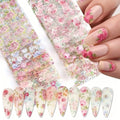 Fashion Mixed Designs Nail Wraps Floral Rose Flower Art Foils Easy Zpaxo 10Pcs