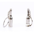 Outdoor Zinc Alloy Beer Key Ring Wine Bottle Shaped Opener Key Chain Zpaxo silver