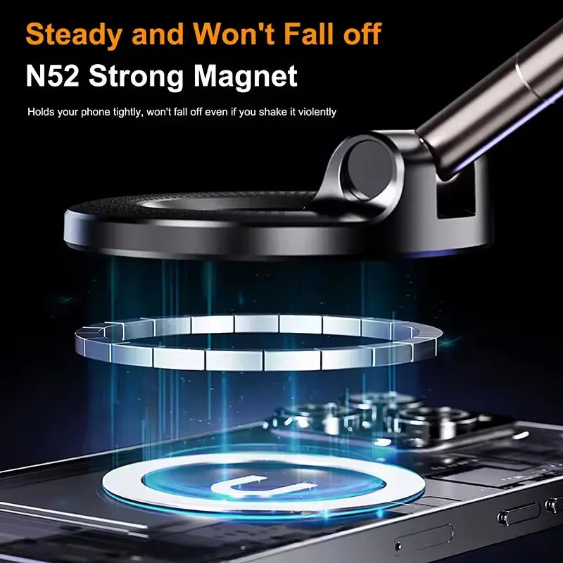 Strong Magnetic Phone Holder Foldable Design 360 Adjustable Vacuum