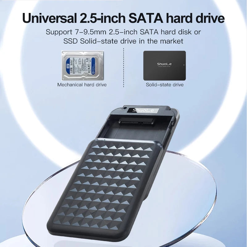 2.5 Inch HDD SSD Case SATA to USB 3.0 4TB External Hard Drive Housing Compatible UASP SATA III Laptop Zpaxo