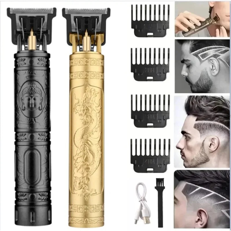 2026 Vintage Cordless Hair Clipper Trimmer USB Fast Charging Portable Electric Shaver Barber Professional Hair Cutting Machine Zpaxo