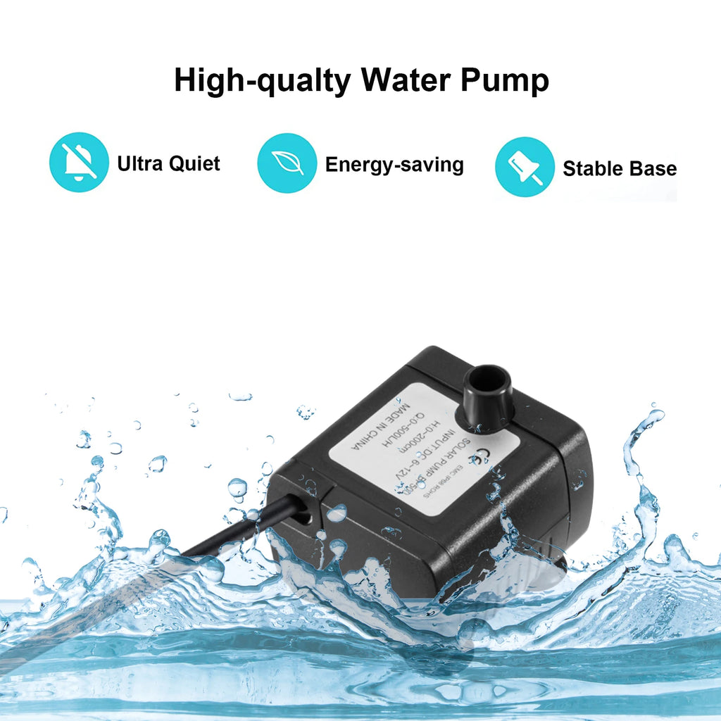 10W Solar Fountain Pump with Large Solar Panel 3 Nozzles Max. Water Height 100cm for Bird Bath Fish Tank Pond Garden Decoration Zpaxo